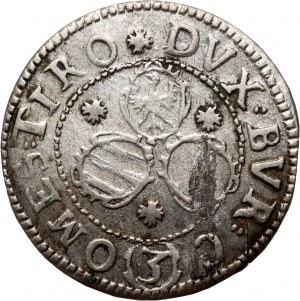 Austria, Leopoldo V, 3 krajcars senza data (1619-1625)