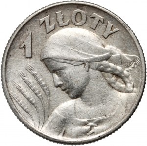 II RP, 1 złoty 1925, Londyn, Żniwiarka