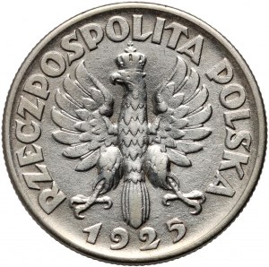 II RP, 2 zlotys 1925 sans point, Philadelphie, Moissonneur