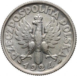 II RP, 2 zloty 1924, Paris, Moissonneur