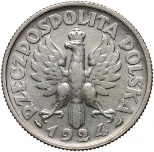 II RP, 2 zloty 1924, Parigi, Harvester