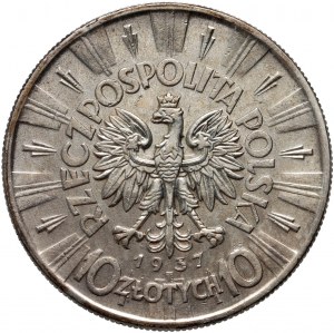 Second Polish Republic, 10 zlotys 1937, Warsaw, Józef Piłsudski