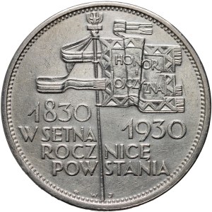 II RP, 5 zlotých 1930, Varšava, Banner, mělké razítko