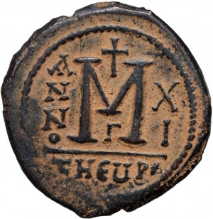 Bizancjum, Maurycy Tyberiusz 582-602, follis, Antiochia