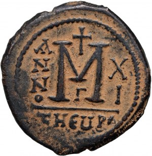 Byzanz, Mauritius Tiberius 582-602, Follis, Antiochia