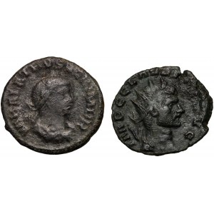 Římská říše, sada 2 antoniniánů, Wabalathus/Aurelianus a Claudius II Gocki, 3. století.