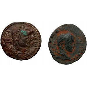Empire romain, ensemble de 2 bronzes, Licinius et Gordian, 3e-4e siècle.