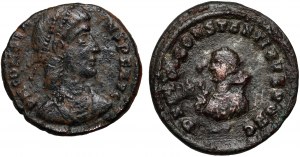 Römisches Reich, Satz von 2 Bronzen, Constantius und Konstantin II., 6.