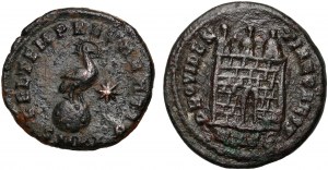 Empire romain, ensemble de 2 bronzes, Constantius et Constantine II, VIe siècle.