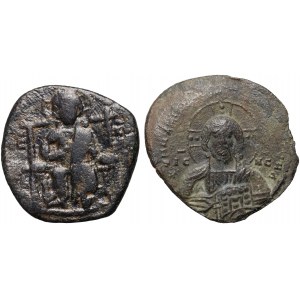 Byzantine Empire, Lot of 2 Follis, Basil II and Constantine IX, X-XIth c..