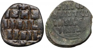 Byzanc, sada 2 follisů, Basil II, Constantine IX, 10.-11. stol.