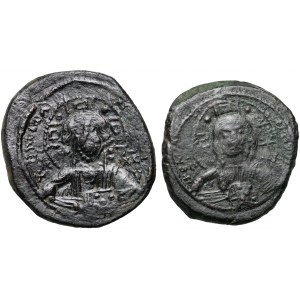 Bisanzio, set di 2 follis di Romano III 1028-1034