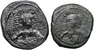 Bizancjum, zestaw 2 follisów Romana III 1028-1034