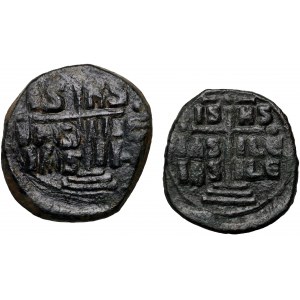 Bisanzio, set di 2 follis di Romano III 1028-1034