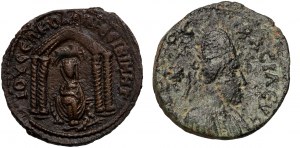 Impero romano, Province, Mesopotamia, serie di 2 bronzi di Gordiano III e Filippo l'Arabo, III secolo.