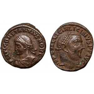 Cesarstwo Rzymskie, zestaw 2 brązów, Licyniusz i Konstantyn II, IV w.