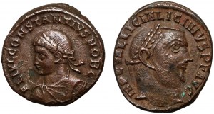 Impero romano, set di 2 bronzi, Licinio e Costantino II, IV secolo.