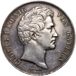 Nemecko, Bavorsko, Ludwig I., 2 toliare 1837, Mníchov, menová únia