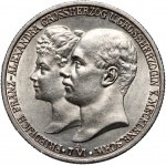 Niemcy, Meklemburgia-Schwerin, Fryderyk Franciszek IV, 2 marki 1904 A, Berlin, Ślub z księżniczką Aleksandrą