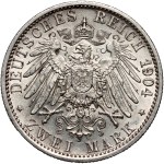 Niemcy, Meklemburgia-Schwerin, Fryderyk Franciszek IV, 2 marki 1904 A, Berlin, Ślub z księżniczką Aleksandrą