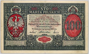 Všeobecná vláda, 100 polských marek 9.12.1916, Všeobecná, série A