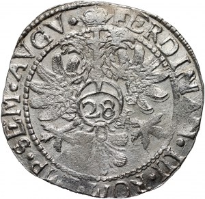 Germany, Emden, 28 Stuber Silver ND (1637-1657), with title of Ferdinand III