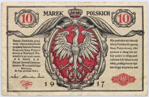 Generalne Gubernatorstwo, 10 marek polskich 9.12.1916, Generał, biletów seria A