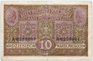 Generalne Gubernatorstwo, 10 marek polskich 9.12.1916, Generał, biletów seria A