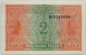 Všeobecná vláda, 2 poľské marky 9.12.1916, Všeobecná, séria B