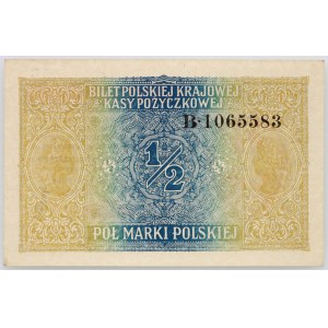 Generalne Gubernatorstwo, 1/2 marki polskiej 9.12.1916, Generał, seria B