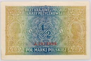 Generalgouvernement, 1/2 polnische Mark 9.12.1916, Jeneral, Serie A