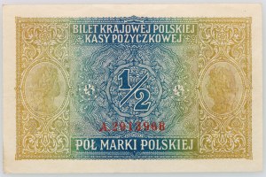 Generální ředitelství, 1/2 polské marky 9.12.1916, generál, série A