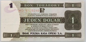 Volksrepublik Polen, 1-Dollar-Wechsel, Pekao, 1.10.1979, HD-Serie