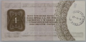 PRL, bon towarowy 1 dolar, Pekao, 1.10.1979, seria HD