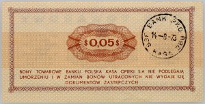 PRL, bon towarowy 5 centów, Pekao, 1.07.1969, seria Ea