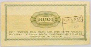 PRL, 10 centová komoditná poukážka, Pekao, 1.7.1969, séria Eb