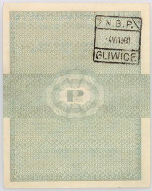 PRL, bon towarowy 1 cent, Pekao, 1.01.1960, seria AI-bez klauzuli