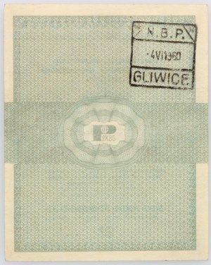 PRL, bon d'achat de 1 cent, Pekao, 1.01.1960, série AI-sans clause