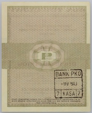 Poľská ľudová republika, komoditná poukážka 10 centov, Pekao, 1.1.1960, séria Db, bod 3