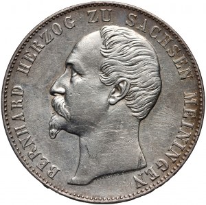 Allemagne, Saxe-Meiningen, Bernhard II, thaler 1862