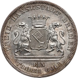 Germania, Brema, Thaler 1871 B, Hannover, Vittoria sulla Francia