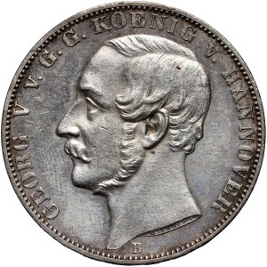 Allemagne, George V, Hanovre, thaler commémoratif 1865 B, Waterloo