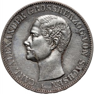 Germany, Saxony-Weimar-Eisenach, Carl Alexander, Thaler 1870 A, Berlin