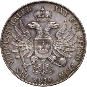 Deutschland, Schwarzburg-Rudolstadt, Friedrich Günther II, Taler 1859