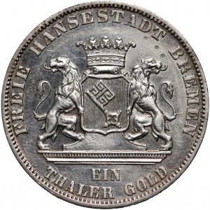 Nemecko, Brémy, Thaler 1865 B, Hannover, Strelecký festival