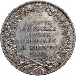 Nemecko, Brémy, Thaler 1865 B, Hannover, Strelecký festival
