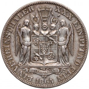 Nemecko, Schaumburg-Lippe, Adolf George, thaler 1865 B, Hannover