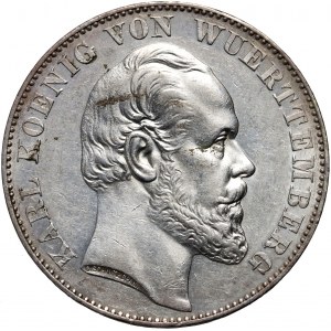 Germania, Württemberg, Carlo I, tallero 1871