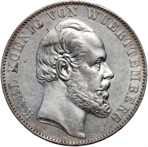 Allemagne, Württemberg, Charles Ier, thaler 1871