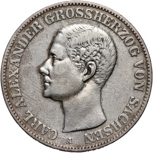 Germany, Saxony-Weimar-Eisenach, Carl Alexander, Thaler 1870 A, Berlin